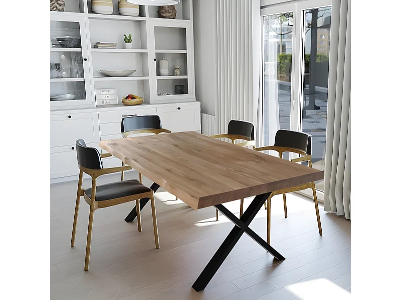 Table à manger AUVERGNE 200x100cm - 10 personnes / Chêne massif