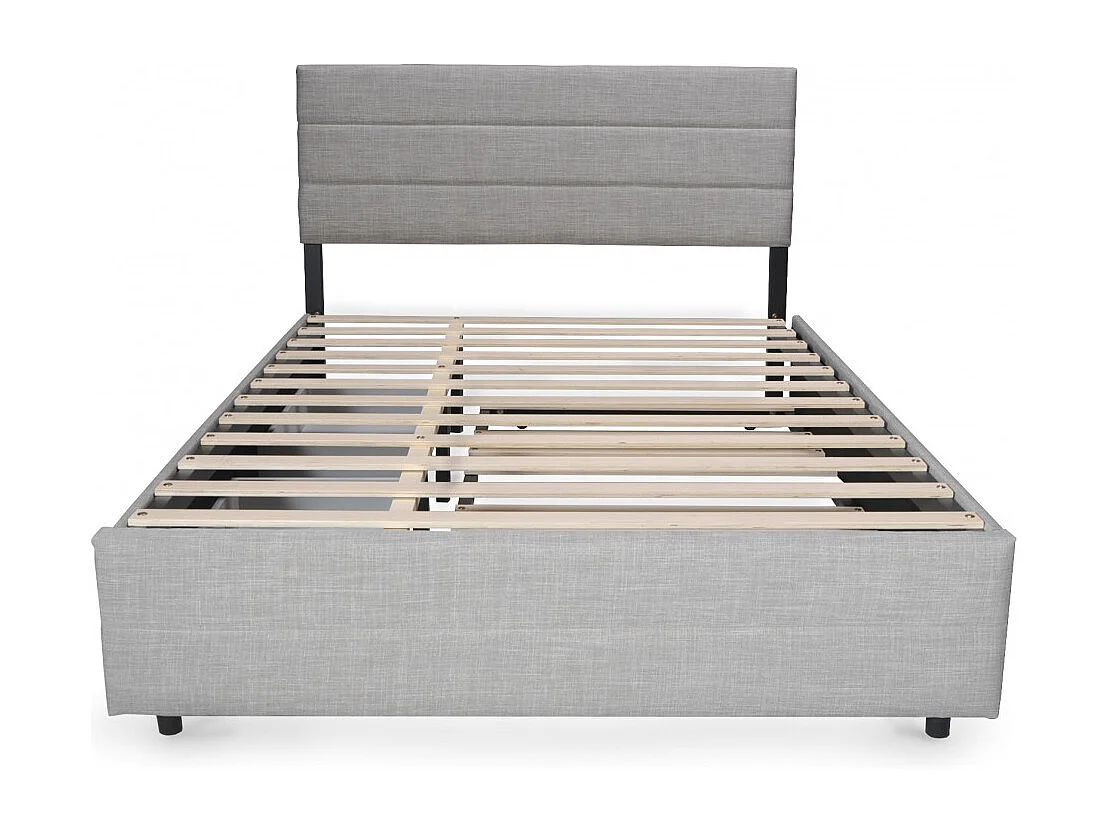 Lit PALERMO 140x200 +1 sommier+2 tiroirs+1 tiroir lit 90x190 / Gris clair