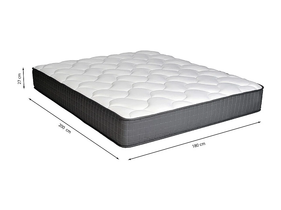 Matelas CARLTON 180x200 ressorts et mémoire de forme