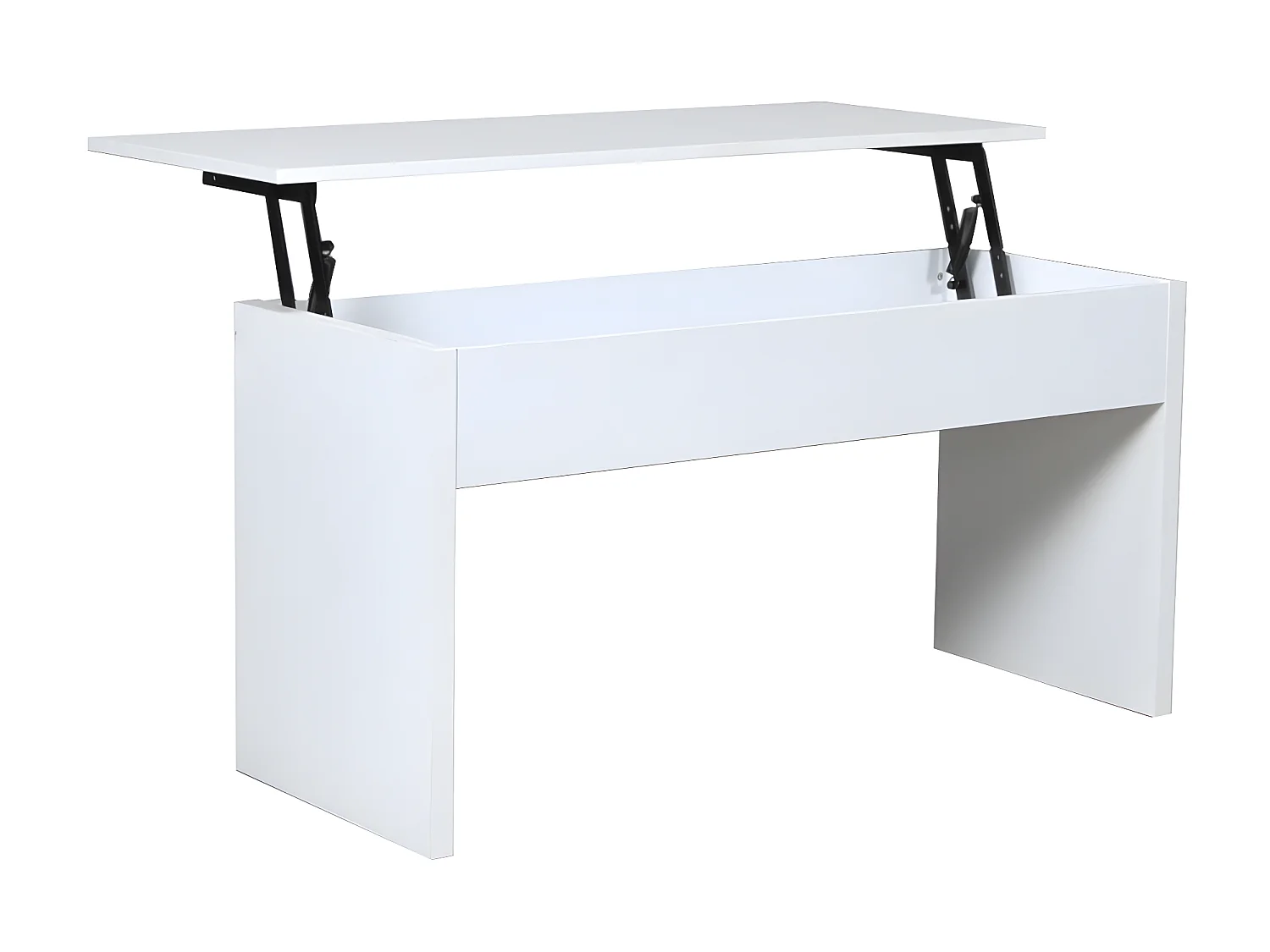 Table basse plateau relevable ARIZONA 100x40cm / Blanc