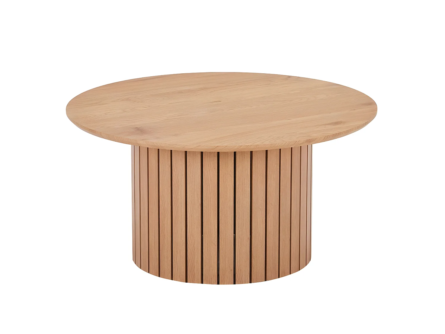 Table basse BAHIA diamètre 80 cm / Décor Chêne artisan