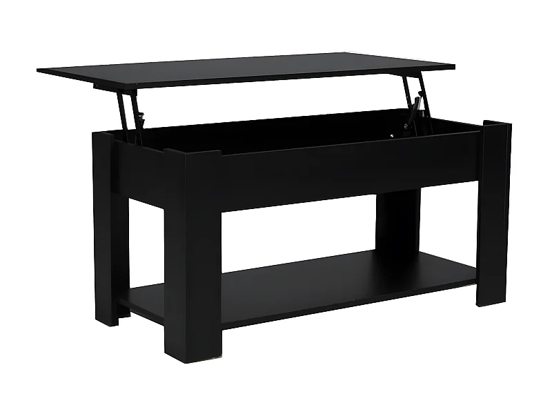 Table basse plateau relevable UTAH 100x50cm / Noir