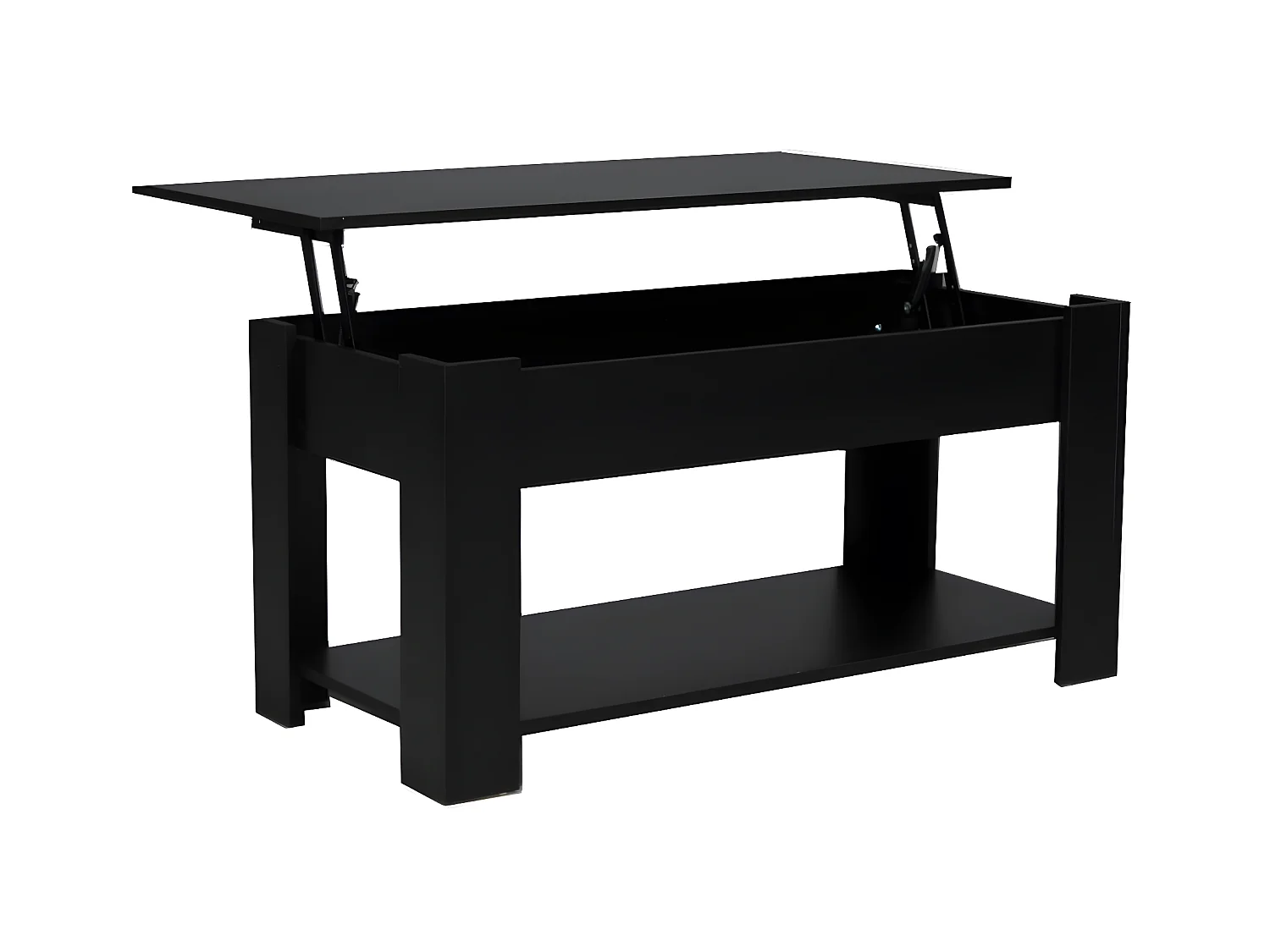 Table basse plateau relevable UTAH 100x50cm / Noir