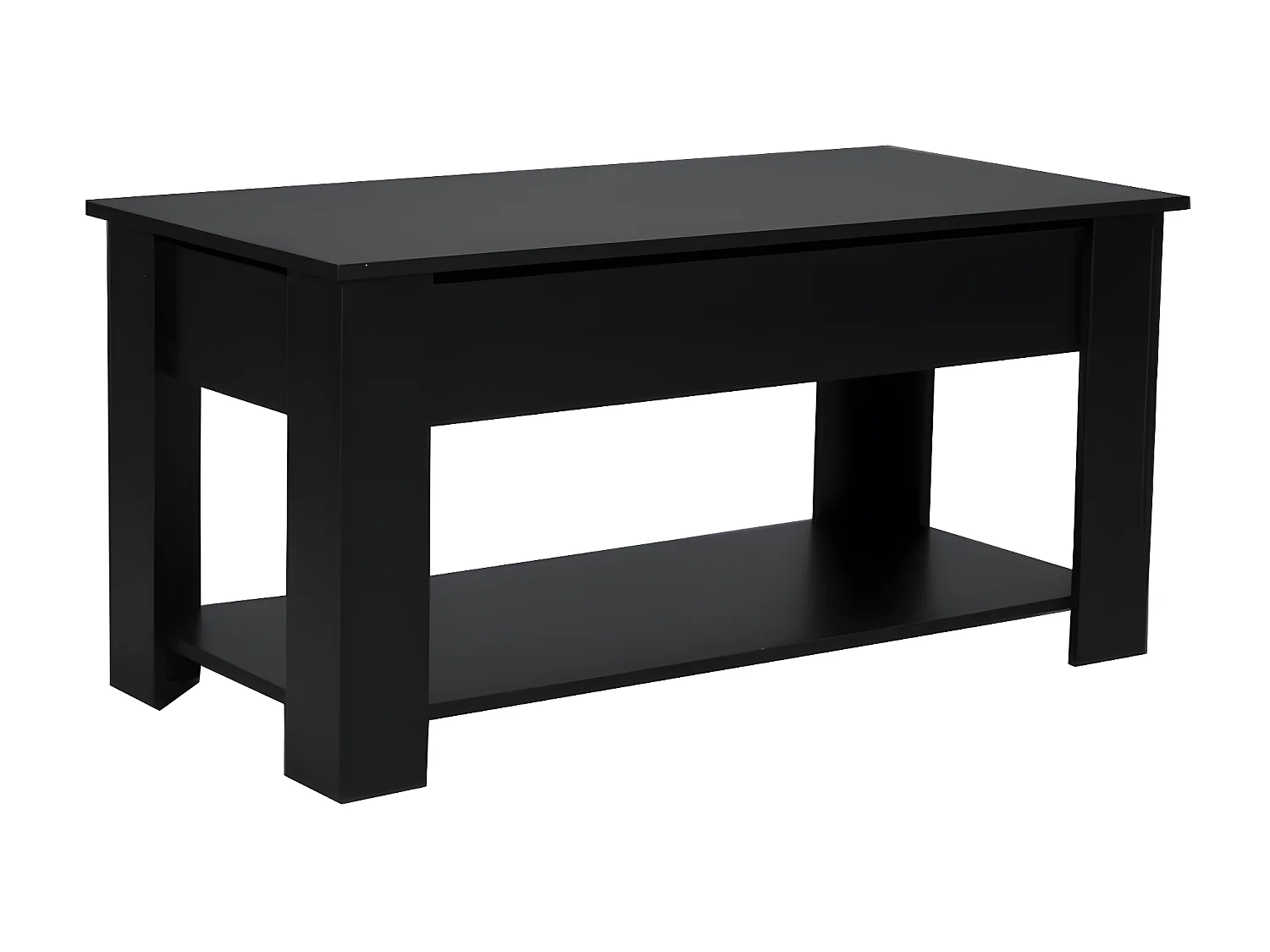 Table basse plateau relevable UTAH 100x50cm / Noir