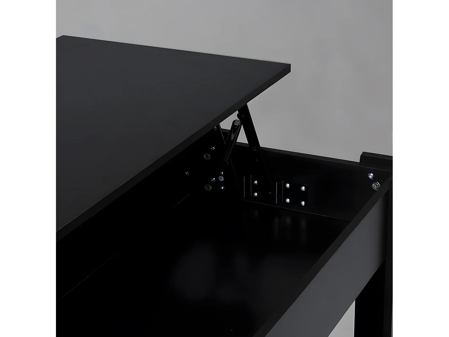 Table basse plateau relevable UTAH 100x50cm / Noir