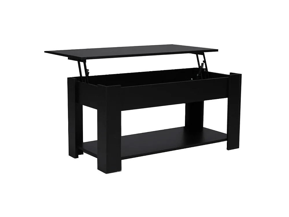 Table basse plateau relevable UTAH 100x50cm / Noir