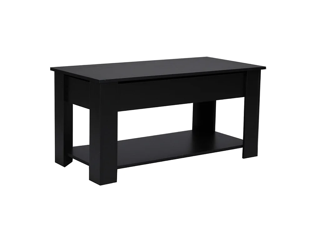 Table basse plateau relevable UTAH 100x50cm / Noir