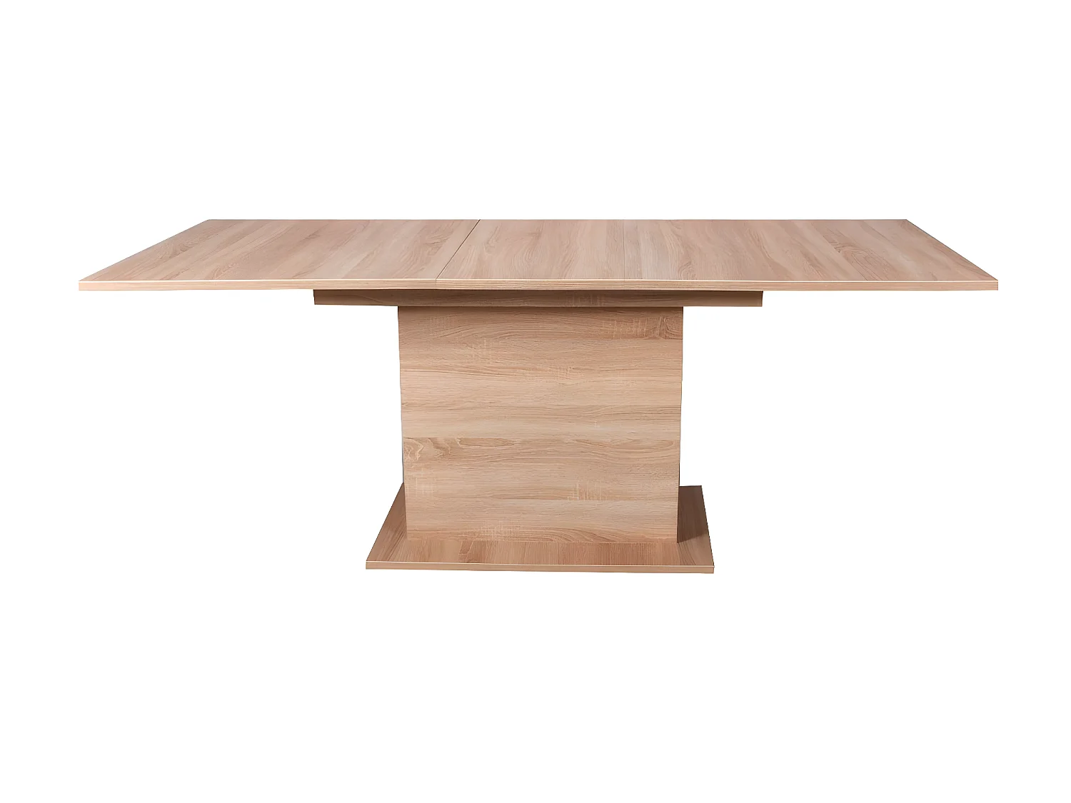 Table à manger CARLA + 1 rallonge - 10 personnes / Décor Chêne Blanchi