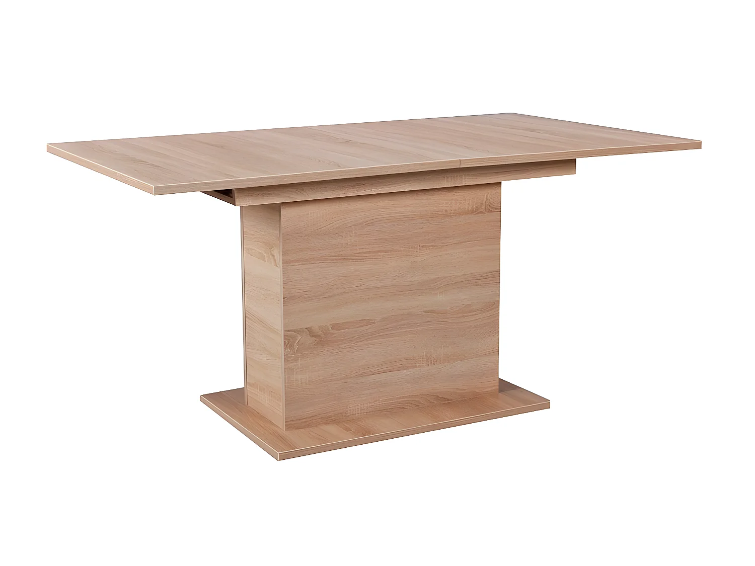 Table à manger CARLA + 1 rallonge - 10 personnes / Décor Chêne Blanchi