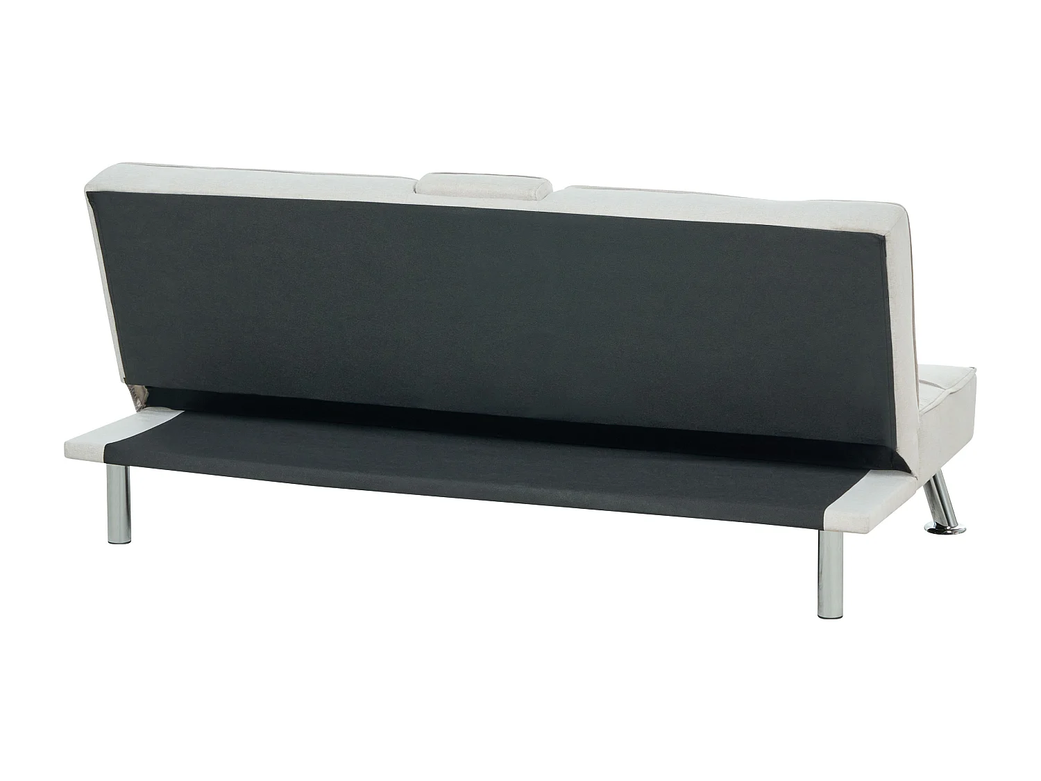 Schlafsofa ROXEN Stoff Hellbeige 3-Sitzer