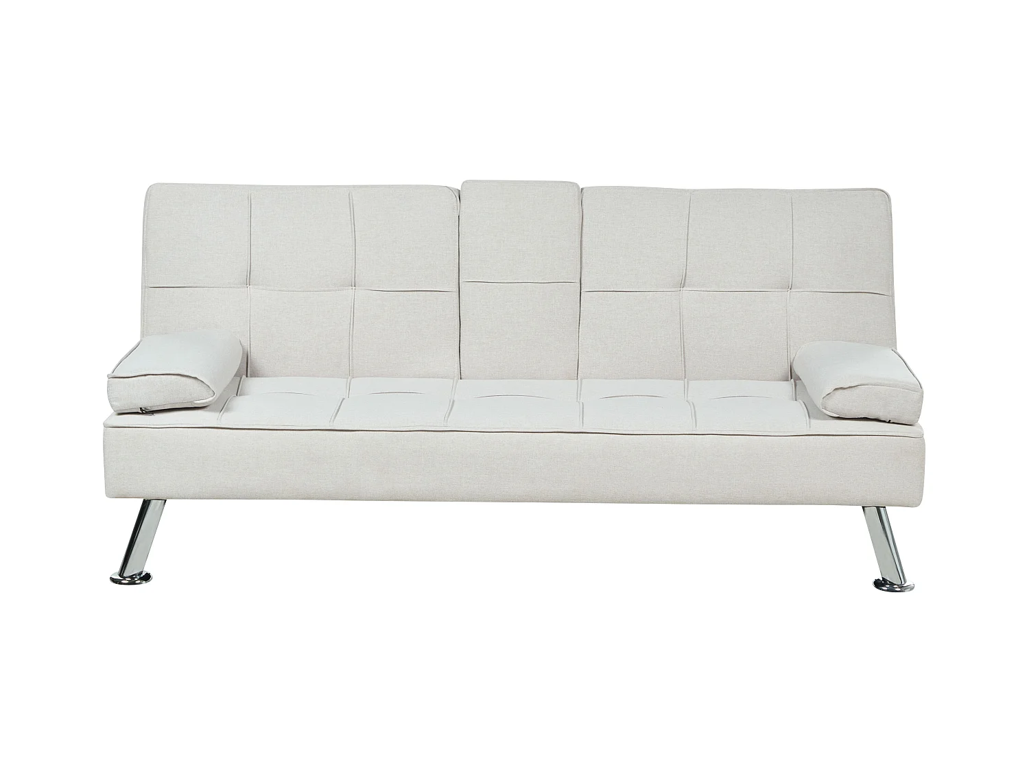Canapé-lit 3 places ROXEN Tissu Beige clair