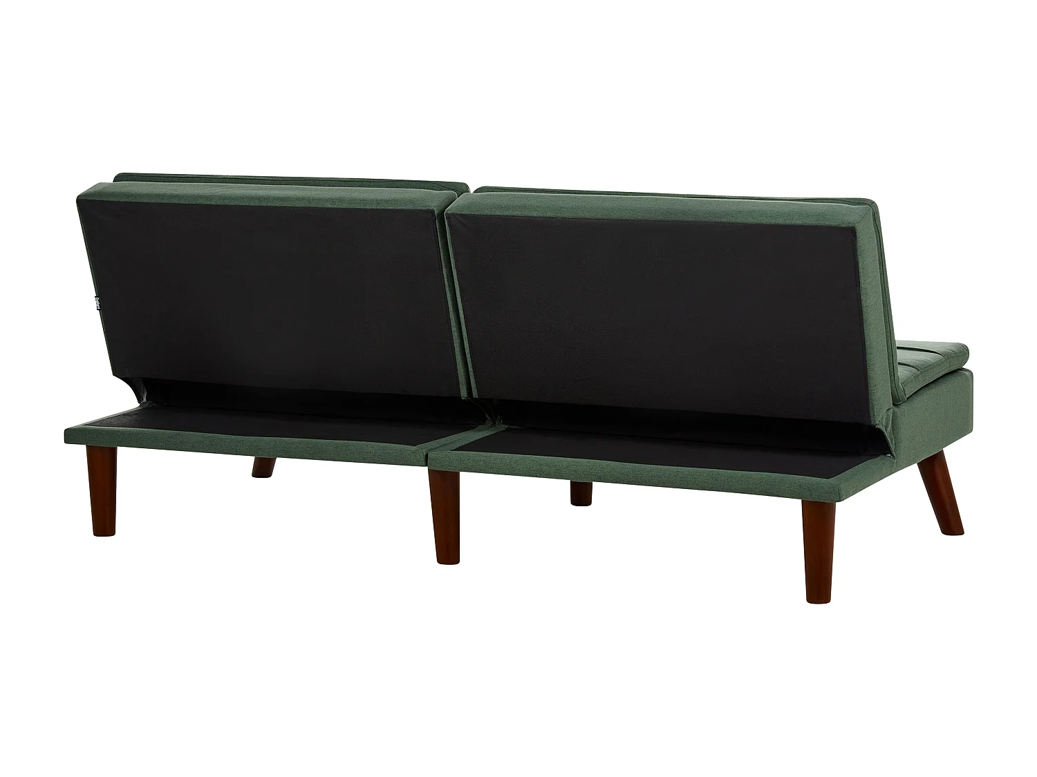 Canapé-lit 3 places RONNE Tissu Vert foncé