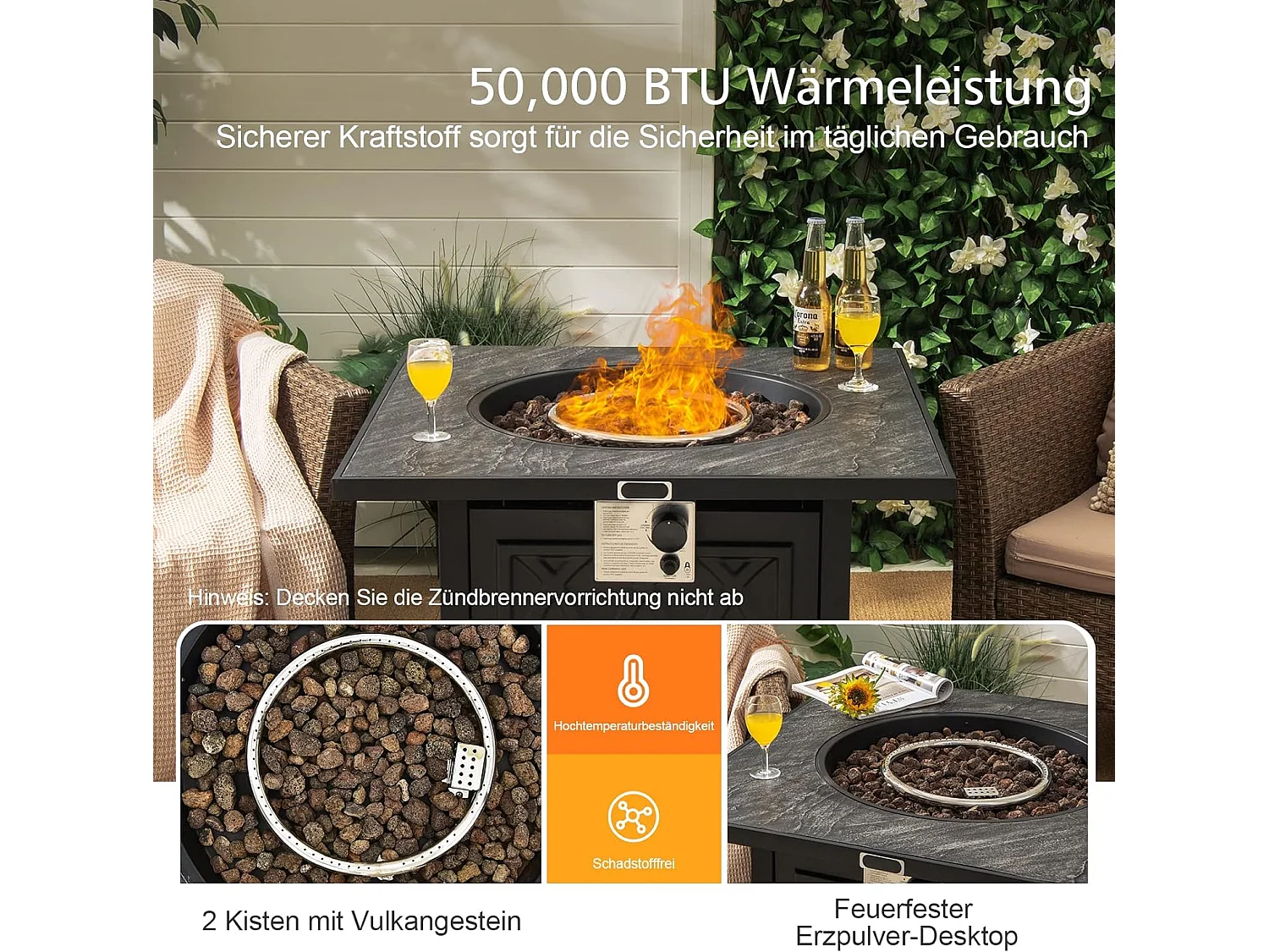 Gas Feuerstelle 50,000 BTU