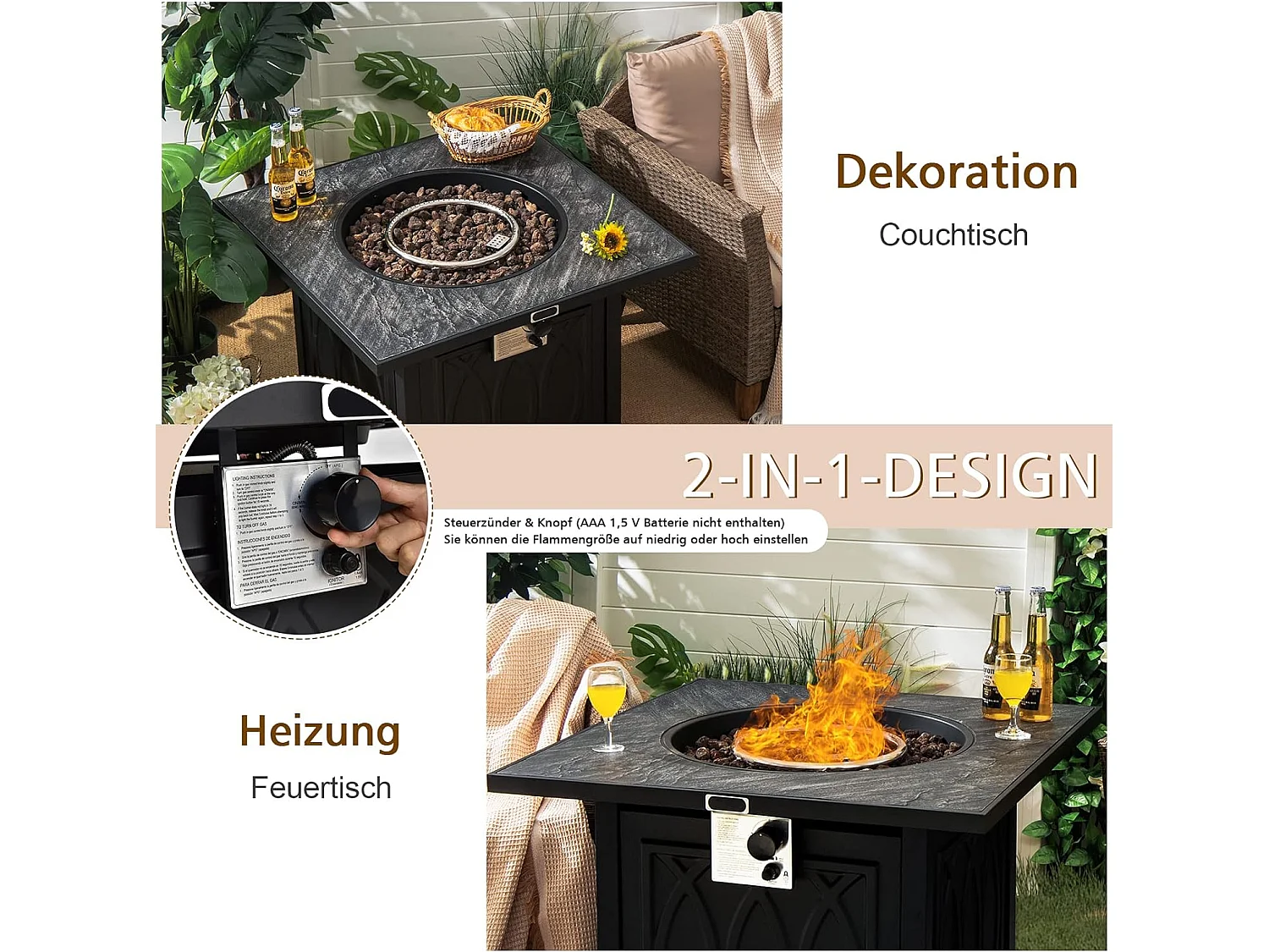 Gas Feuerstelle 50,000 BTU