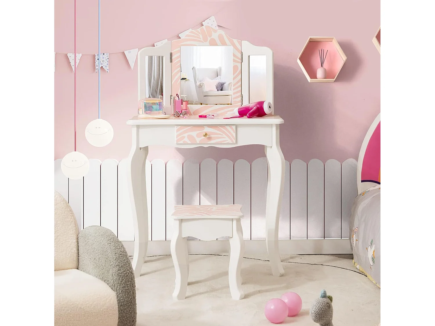 Kinder Schminktisch Zebra