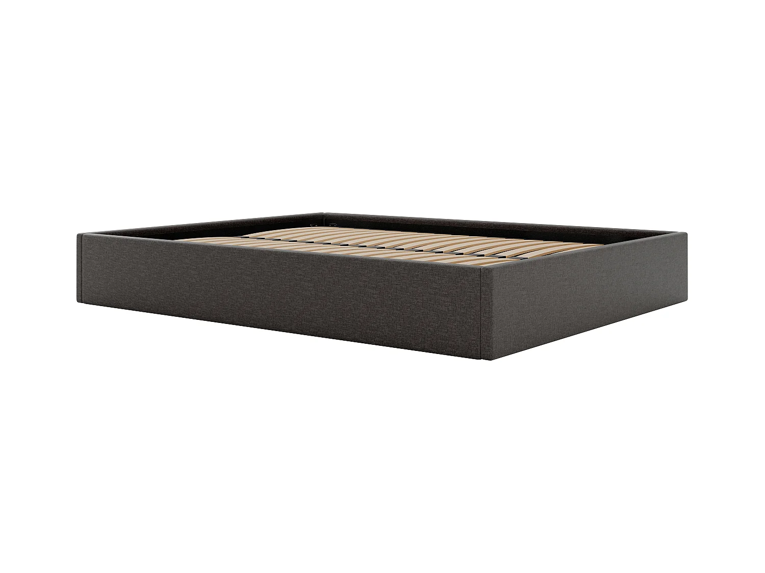 Sommier coffre 180 x 200 cm en tissu - Gris anthracite - PONTOS de YSMÉE
