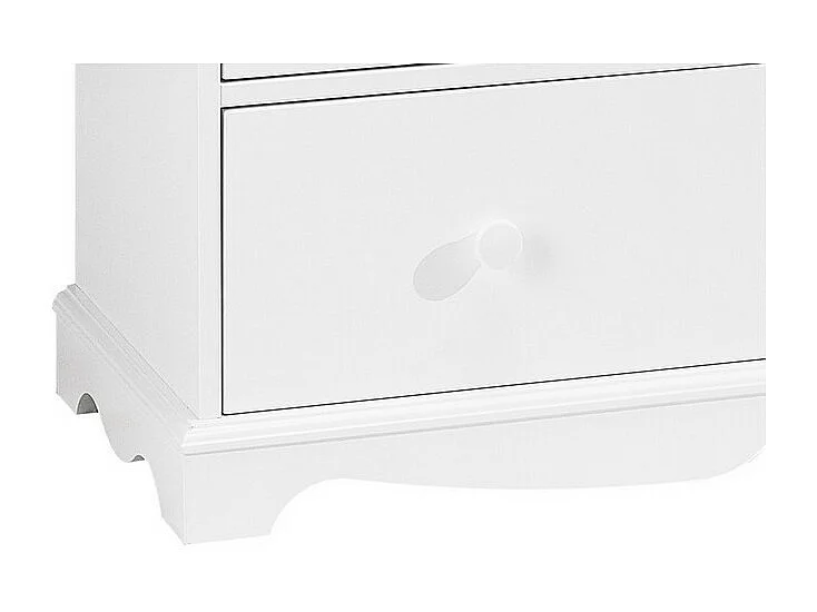 Commode Blanche 5 Tiroirs Style Anglais L 96.2 H 97.4 P 42.5 cm