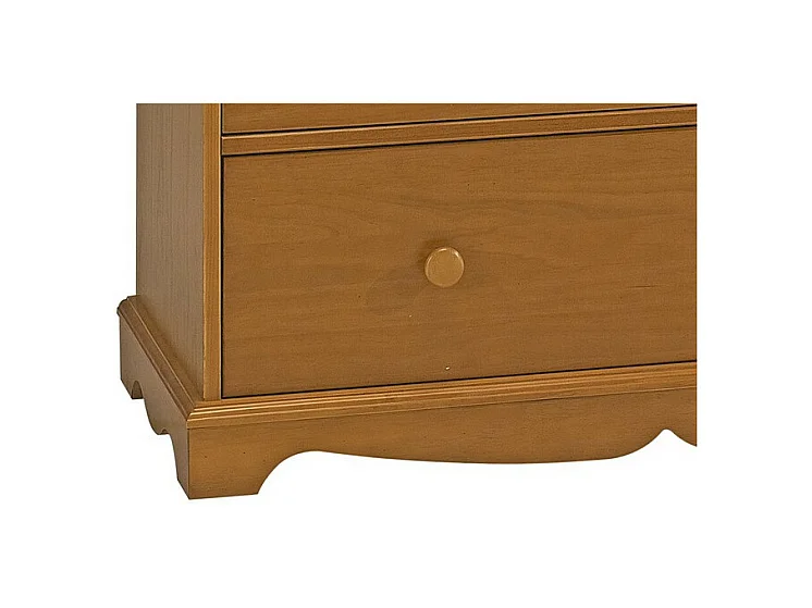 Commode 5 Tiroirs Pin Miel de Style Anglais L 96.2 H 97.4 P 42.5 cm