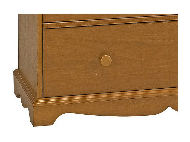 Commode 5 Tiroirs Pin Miel de Style Anglais L 96.2 H 97.4 P 42.5 cm