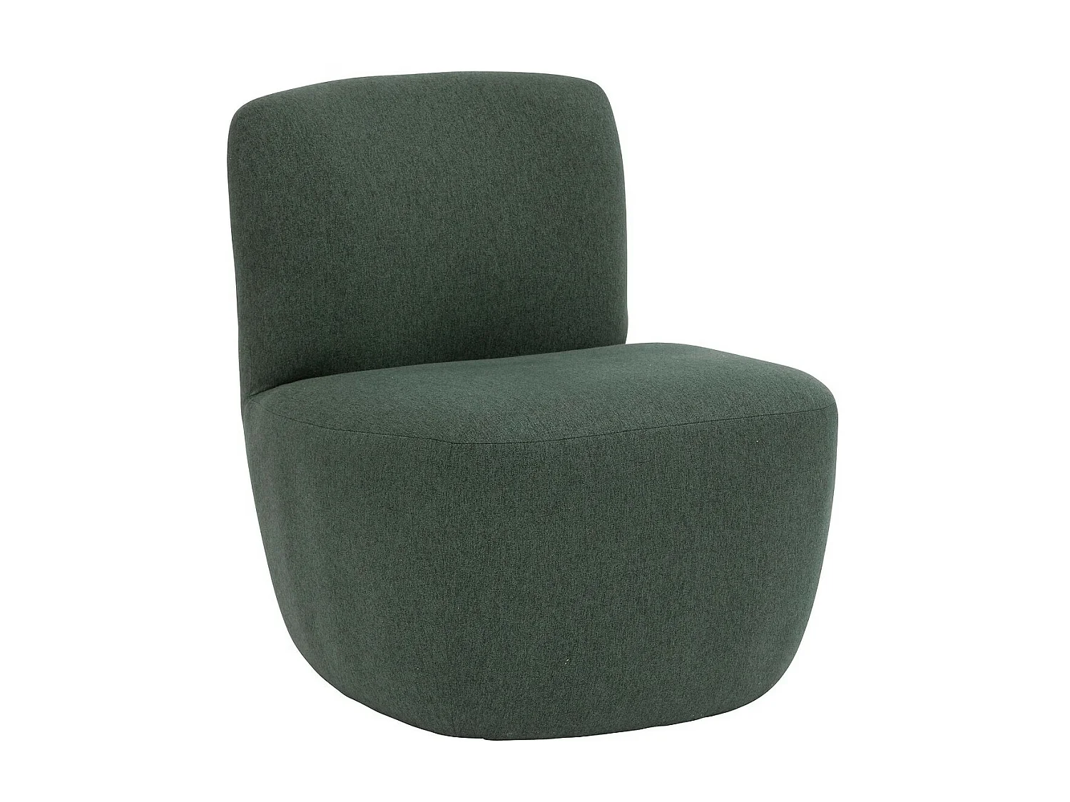 Chauffeuse, canapé avec 1 place en tissu coloris vert cèdre et bois