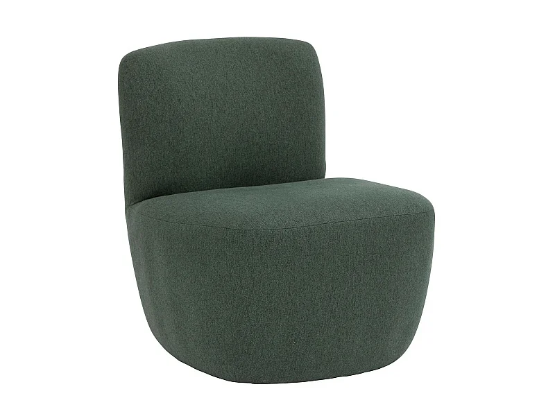 Chauffeuse, canapé avec 1 place en tissu coloris vert cèdre et bois