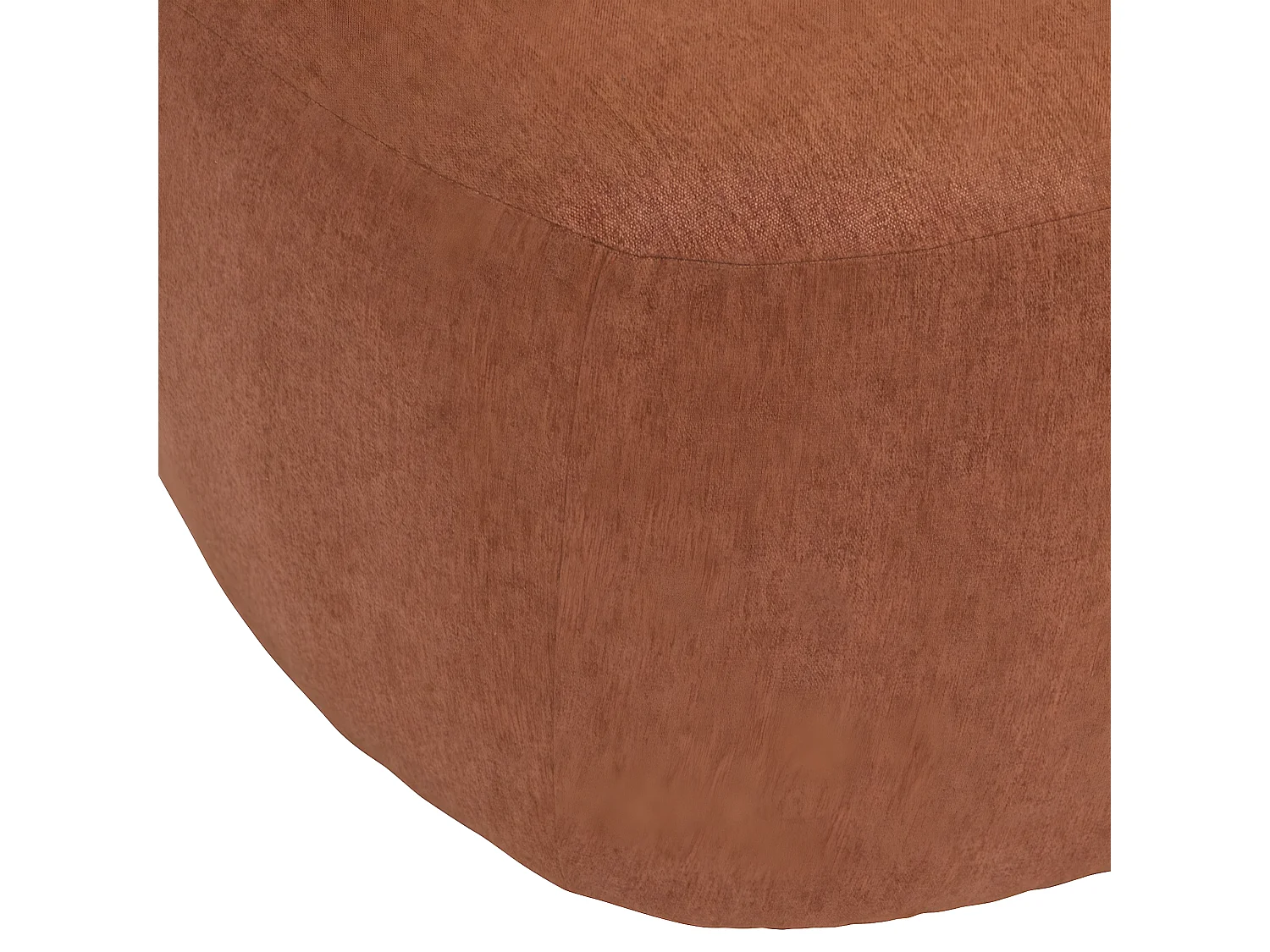 Chauffeuse, canapé avec 1 place en tissu coloris Terracotta et bois