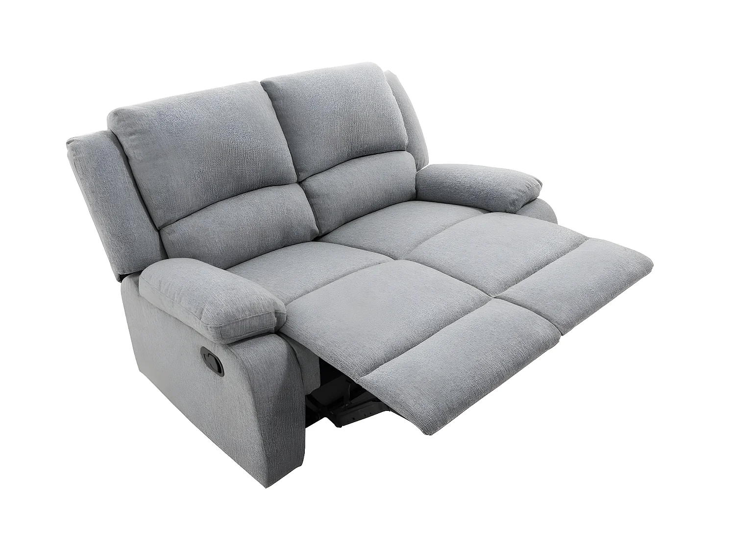 RELAXXO - Ensemble canapés relax manuels LEO 3 + 2 places en tissu - Gris clair
