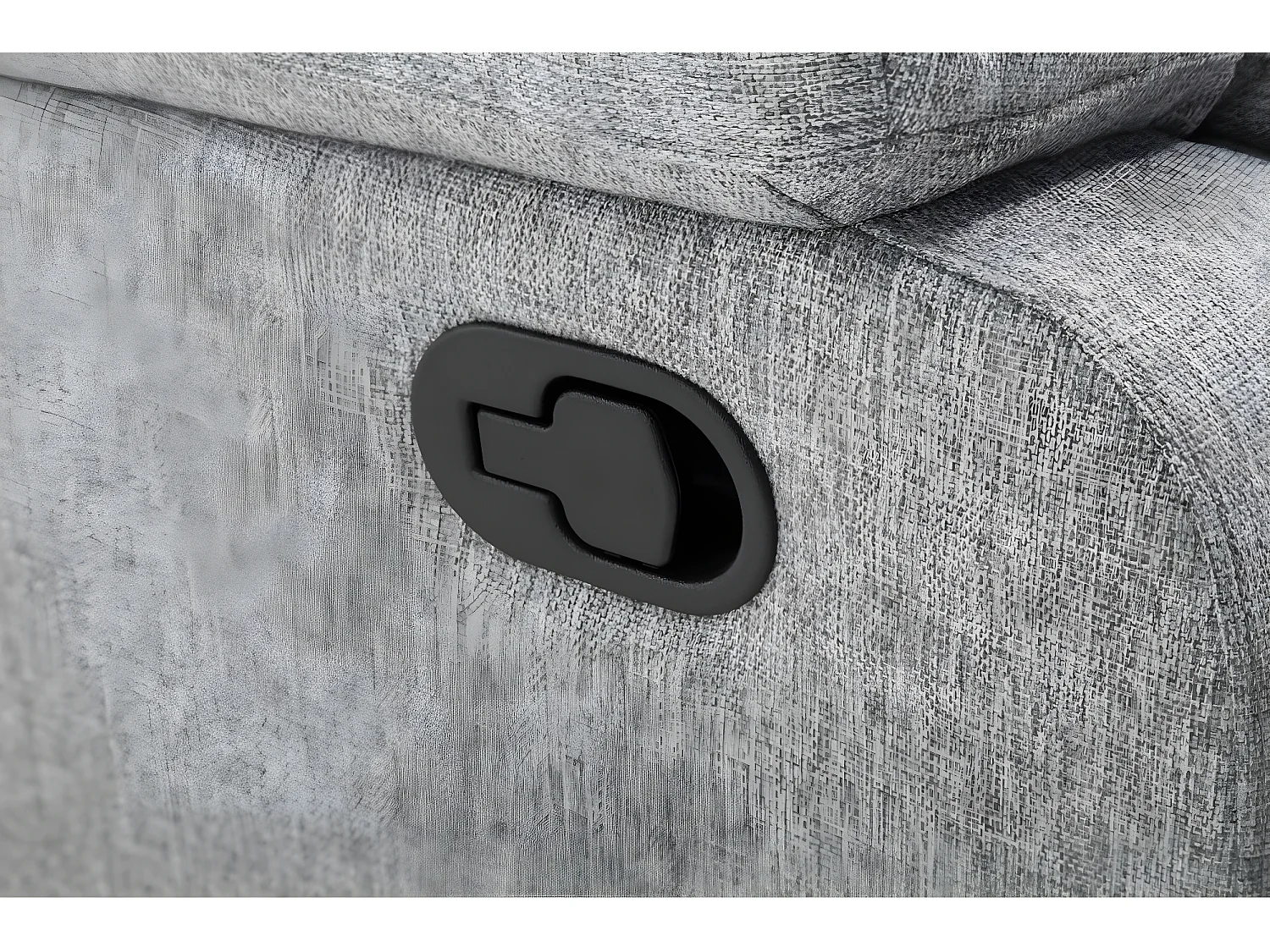 RELAXXO - Ensemble canapés relax manuels LEO 3 + 2 places en tissu - Gris clair