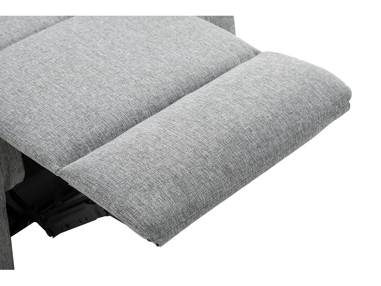 RELAXXO - Ensemble canapés relax manuels LEO 3 + 2 places en tissu - Gris clair