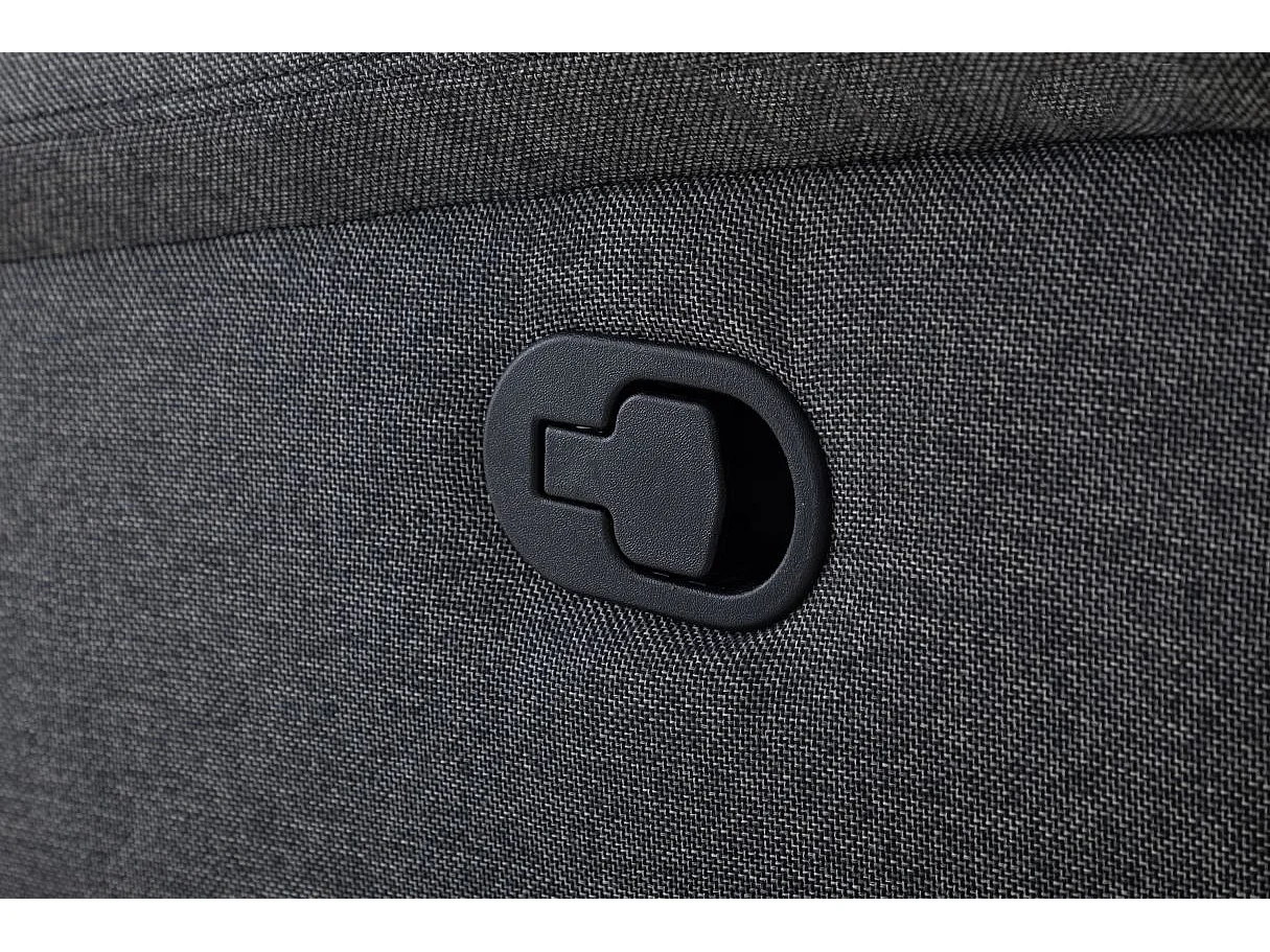 Ensemble canapé relax manuel Léon 2 places + fauteuil manuel en tissu Gris anthracite - Loungitude