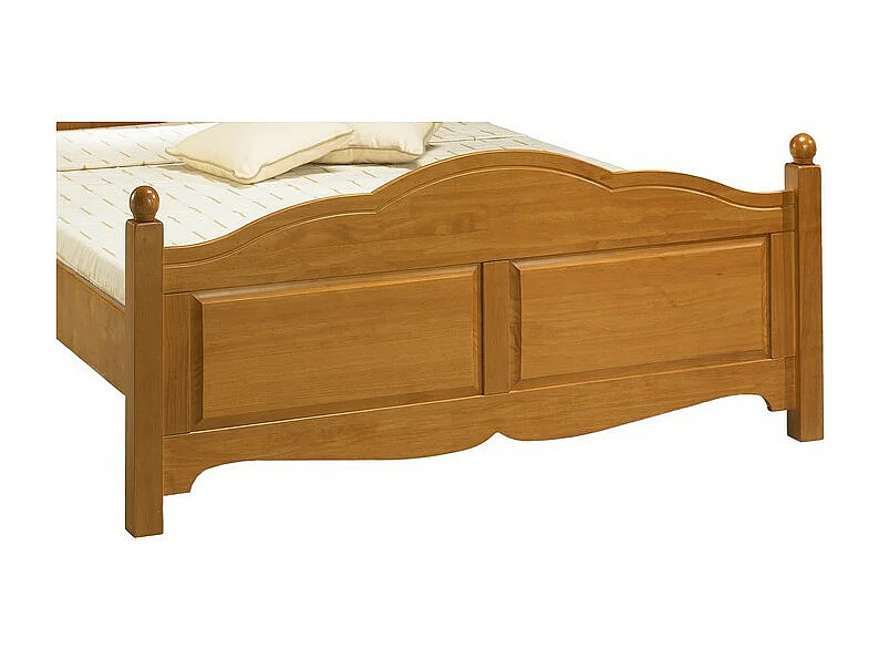 Lit 2 places Pin Miel Pour Couchage 140x190 Style Anglais L 149 H 100 P 198 cm