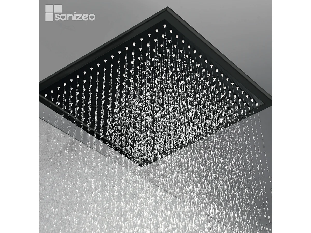 Colonne de Douche Encastrée noir mat anti-calcaire - Design Moderne et Économie d'eau - Kit Complet VOLGA IMEX