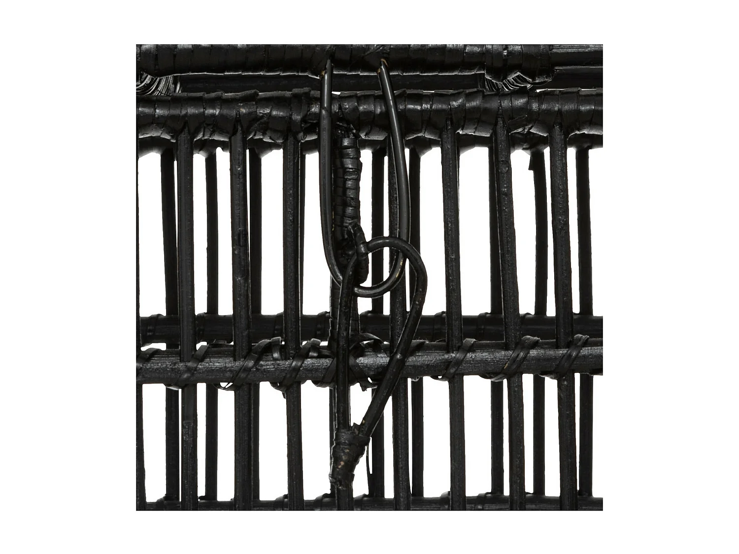 Set de 3 Malles de rangement en Rotin Noir L 45 L 39 et L 33 cm