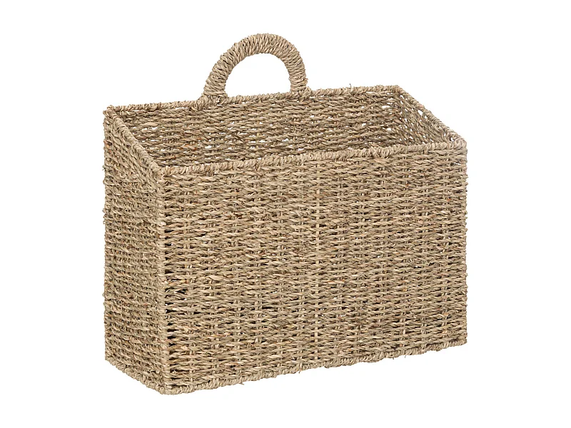 Cesta colgante de mimbre