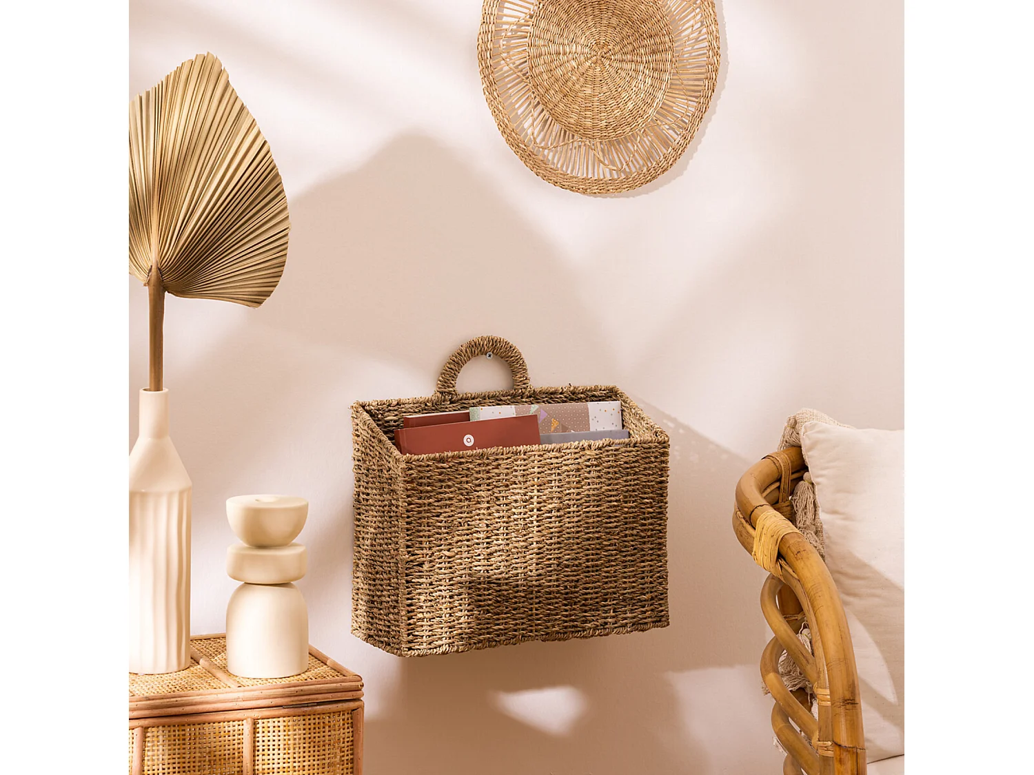 Panier de rangement à suspendre H 40 cm