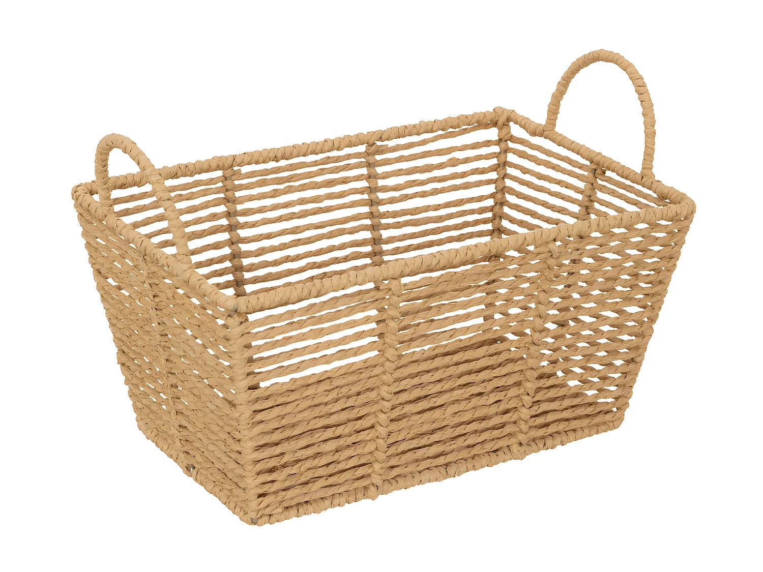 Lot de 2 Caisses de rangement Beige L 35 et L 30 cm