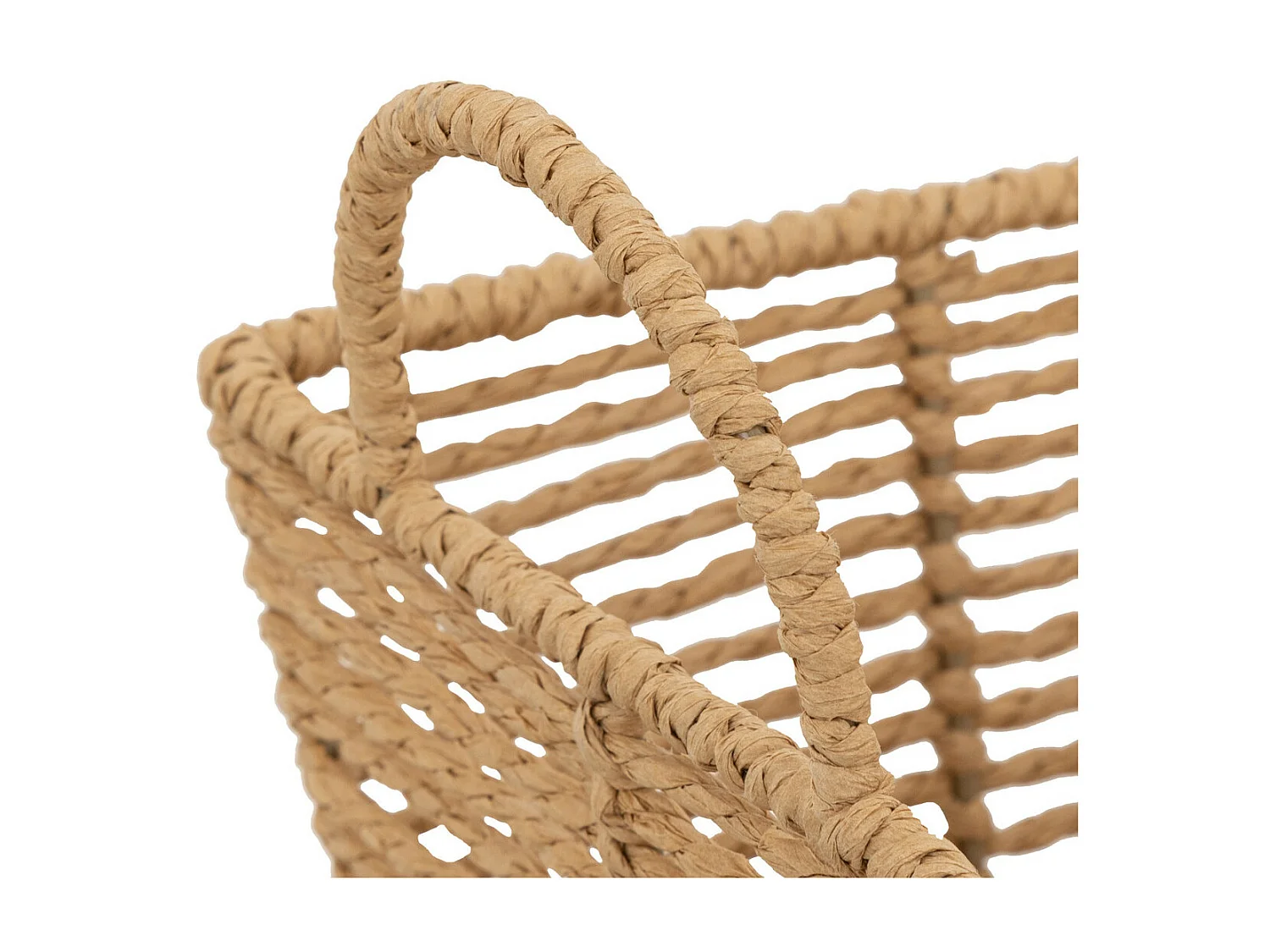 Lot de 2 Caisses de rangement Beige L 35 et L 30 cm