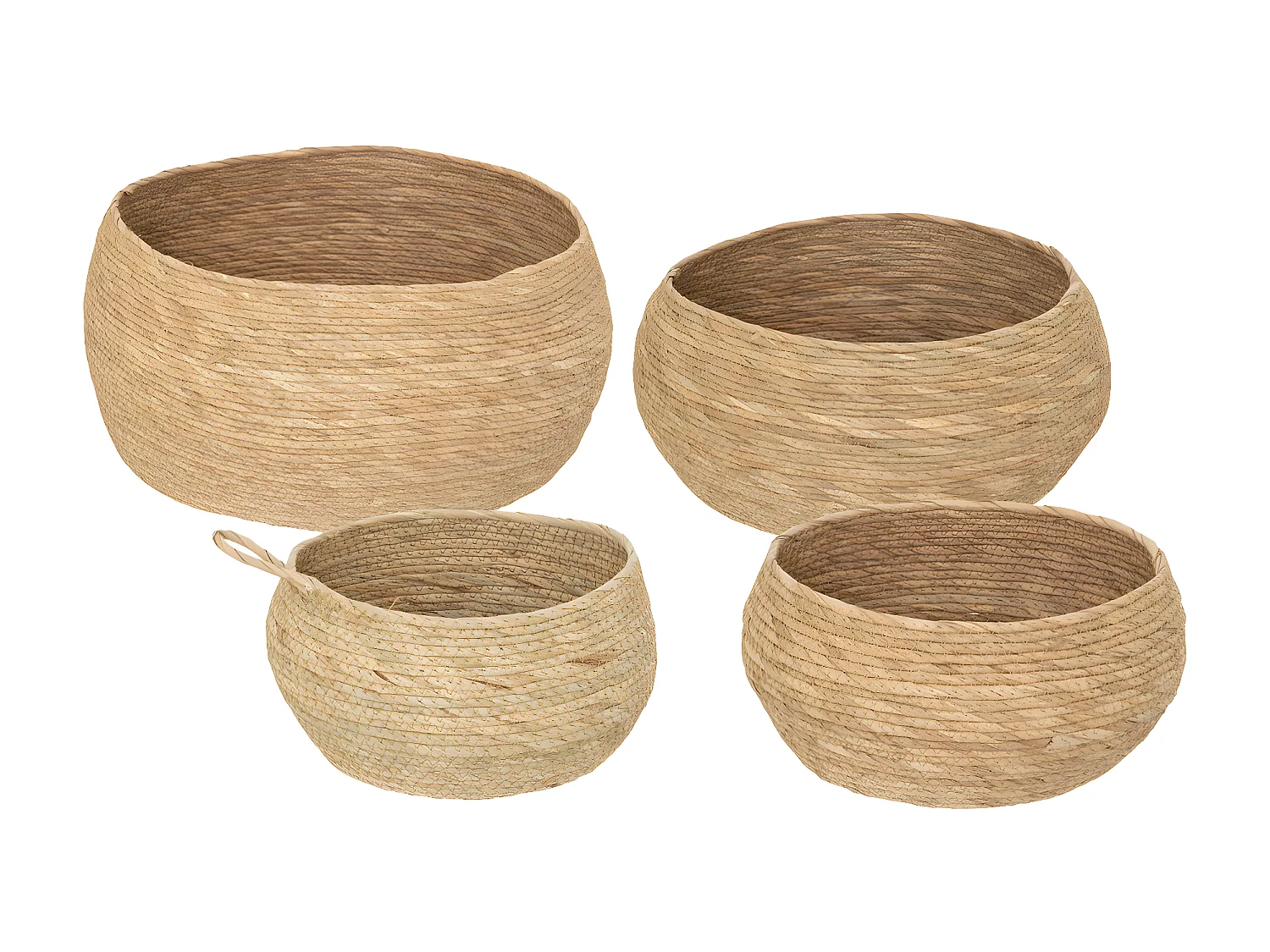 Lot de 4 Paniers de rangement Beige D 50 D 40 D 30 et D 22 cm