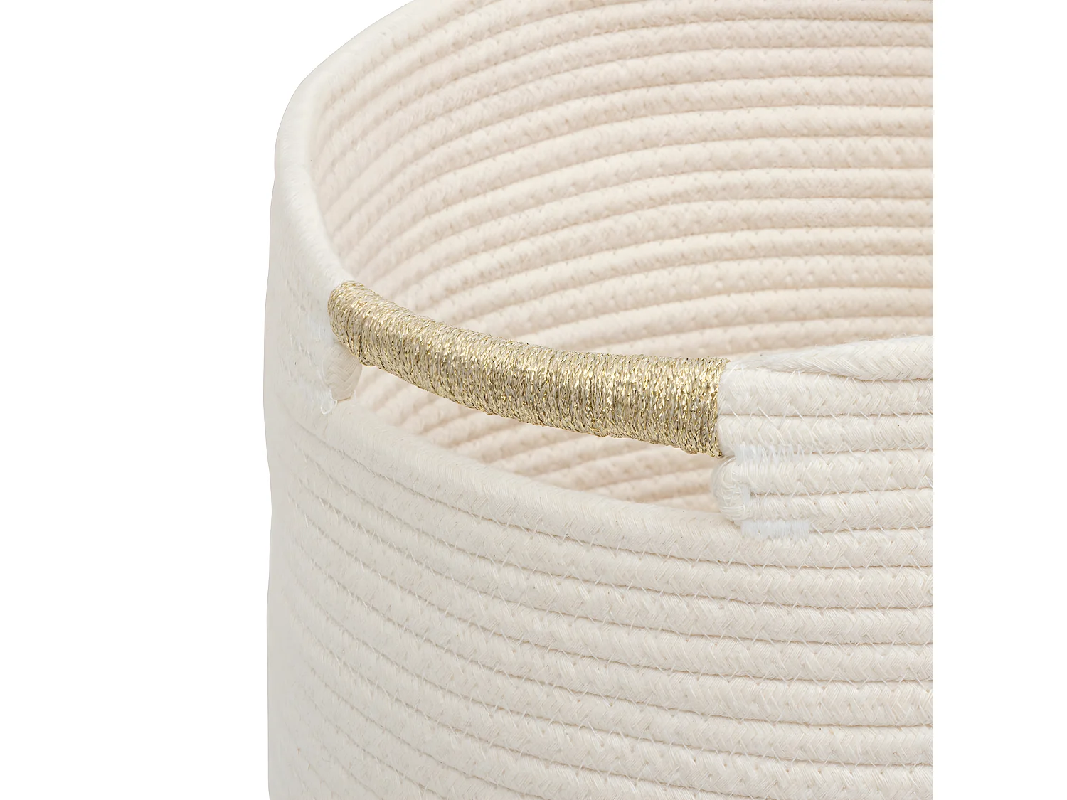 Lot de 2 Paniers de rangement Kaki et Blanc D 31 et D 27 cm