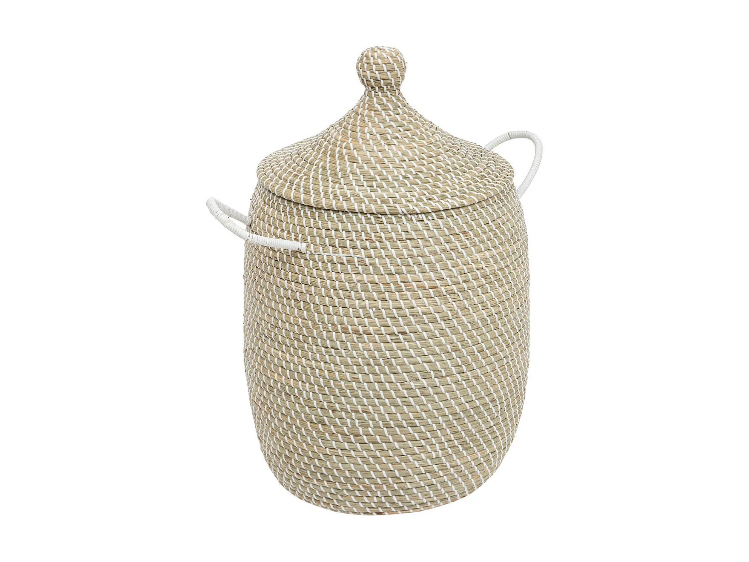 Lot de 2 Paniers de rangement avec couvercle D 39 et D 30 cm