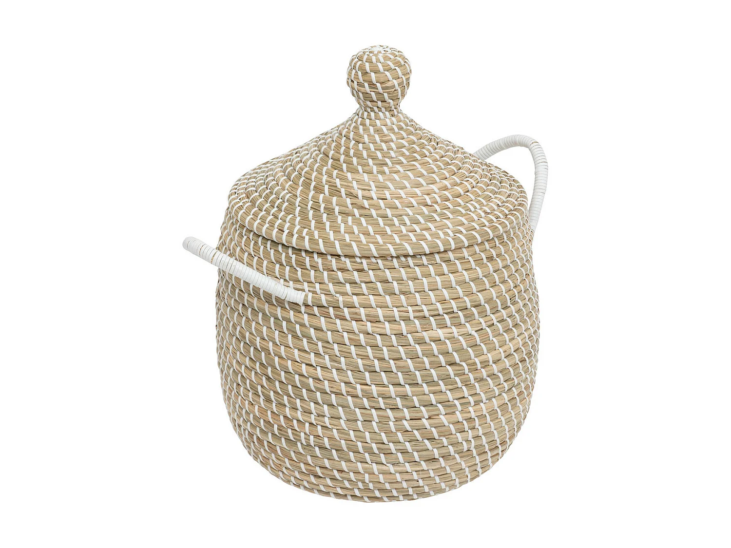 Lot de 2 Paniers de rangement avec couvercle D 39 et D 30 cm