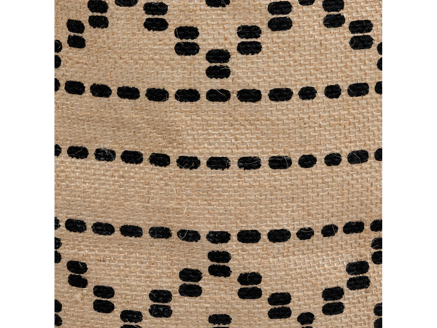 Panier de rangement Beige et Noir en Jute et Coton  D 32 cm
