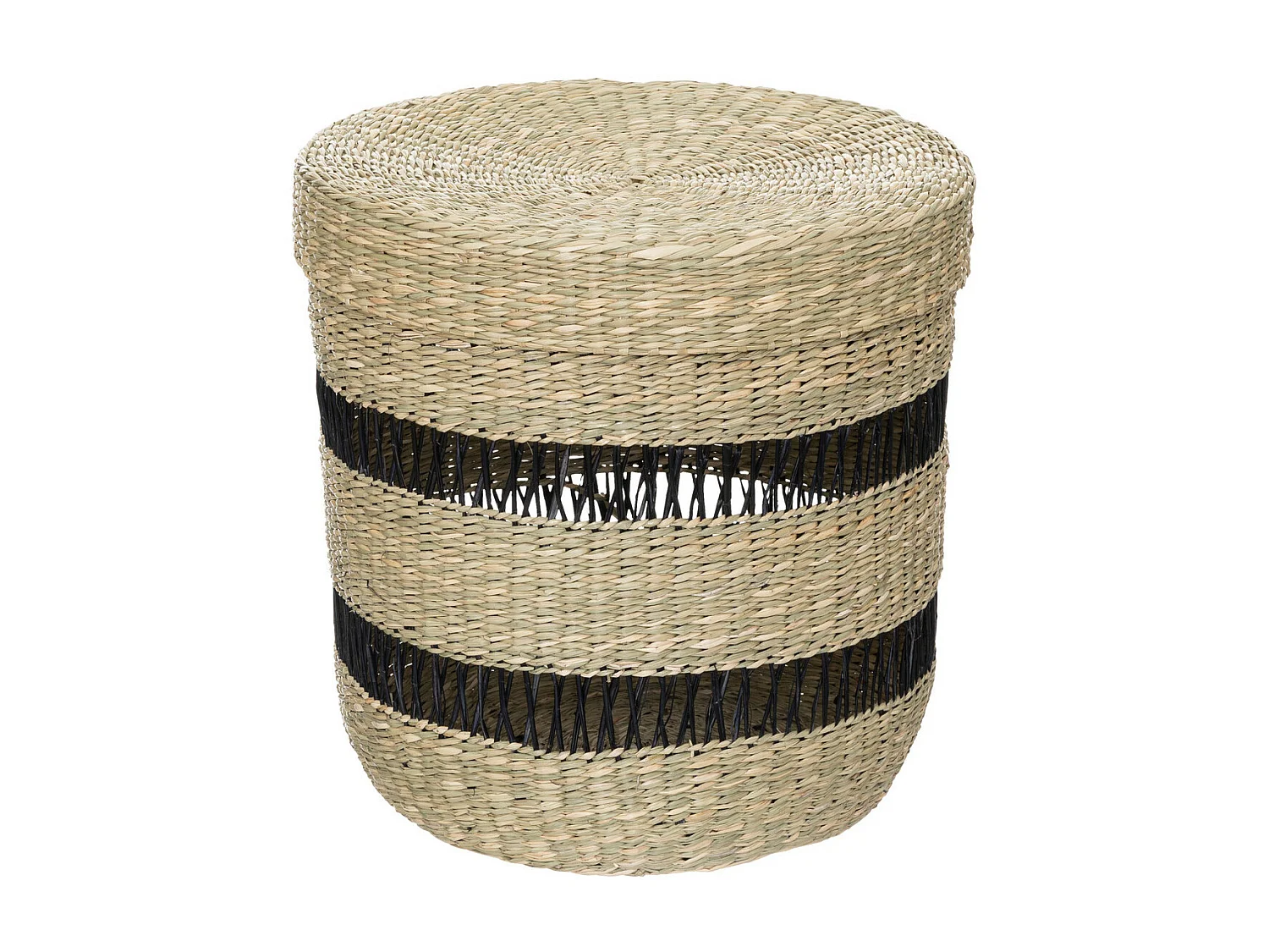 Lot de 2 Paniers de rangement avec couvercle D 38 et D 33 cm