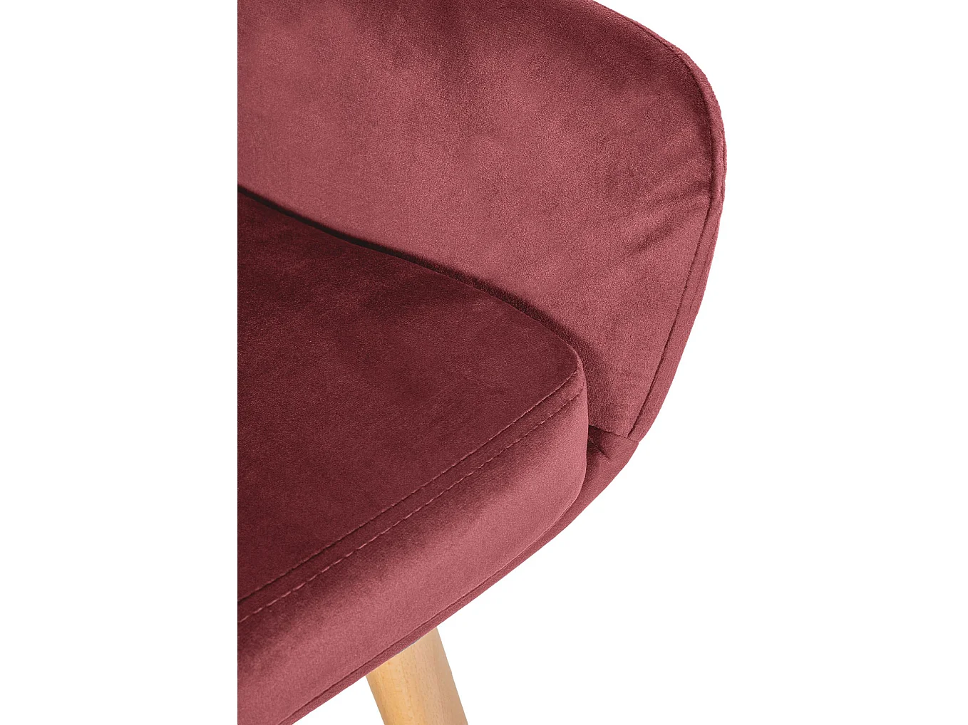 Lot de 2  Tabouret de bar - Velours & Chrome - Rouge - Grant