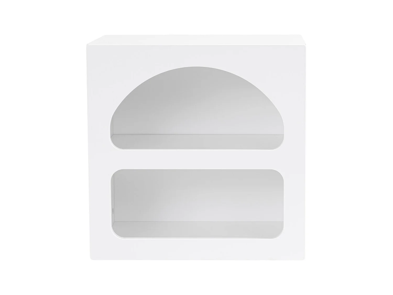 Conjunto de 2 mesitas de noche con compartimentos de almacenaje - Blanco - LUELA