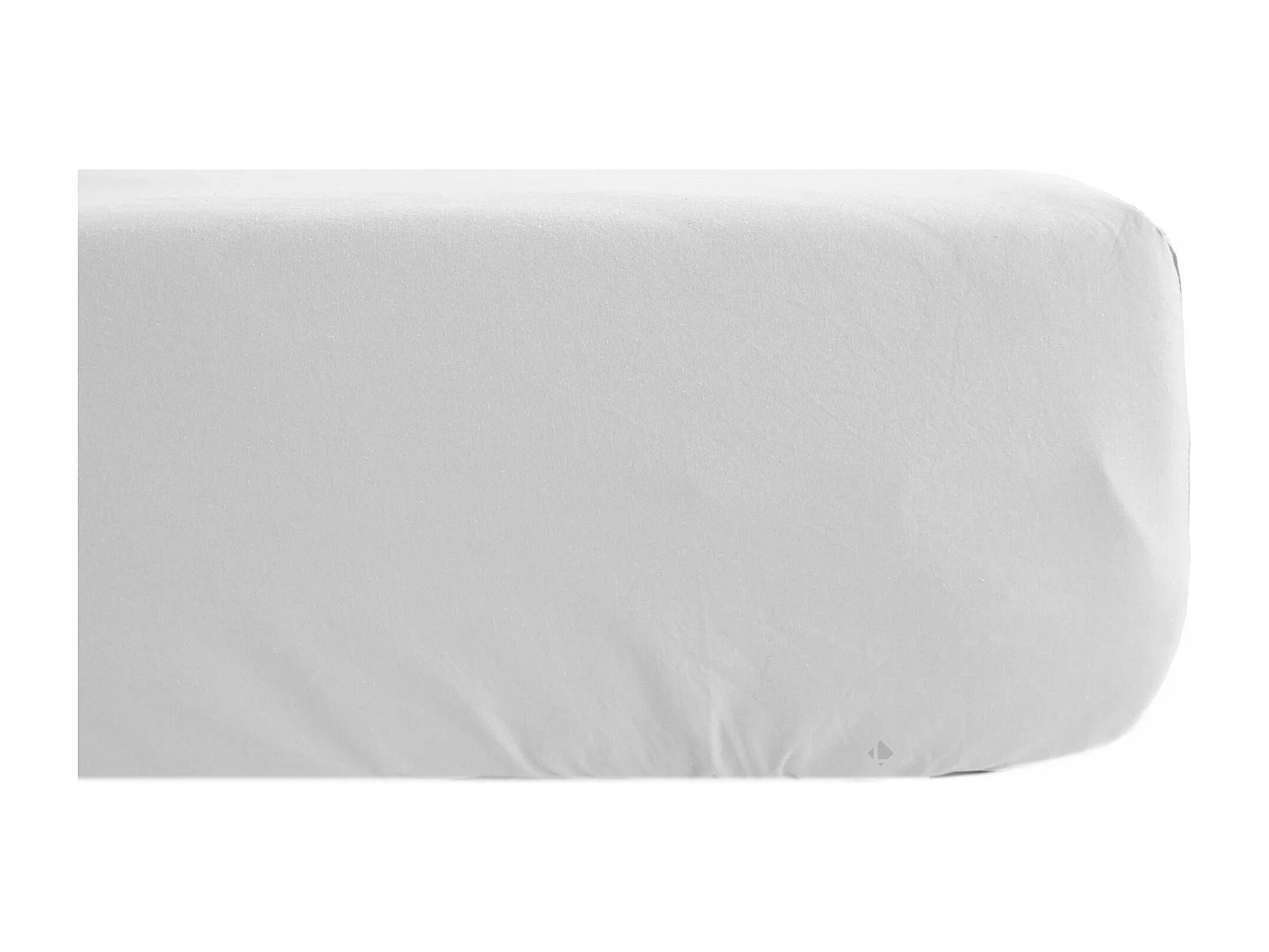 Drap housse uni 160x200 cm bonnet 35 cm percale de coton MANOIR blanc Neige