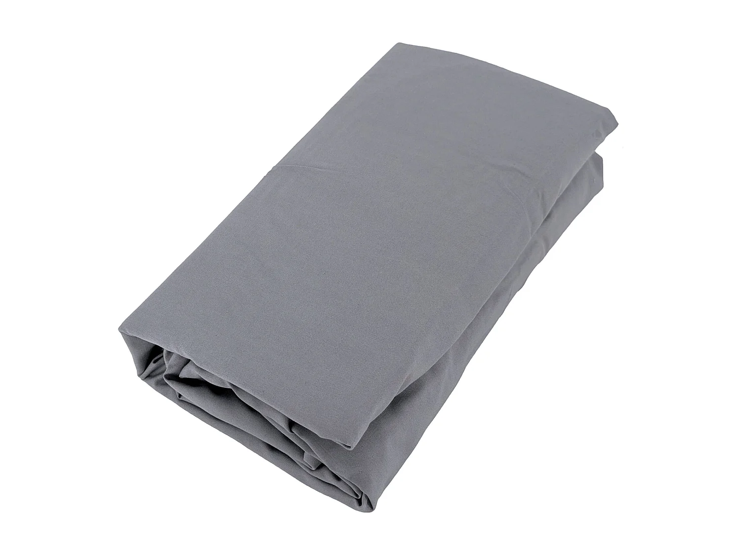Drap housse uni 160x200 cm bonnet 35 cm percale de coton MANOIR gris Ardoise