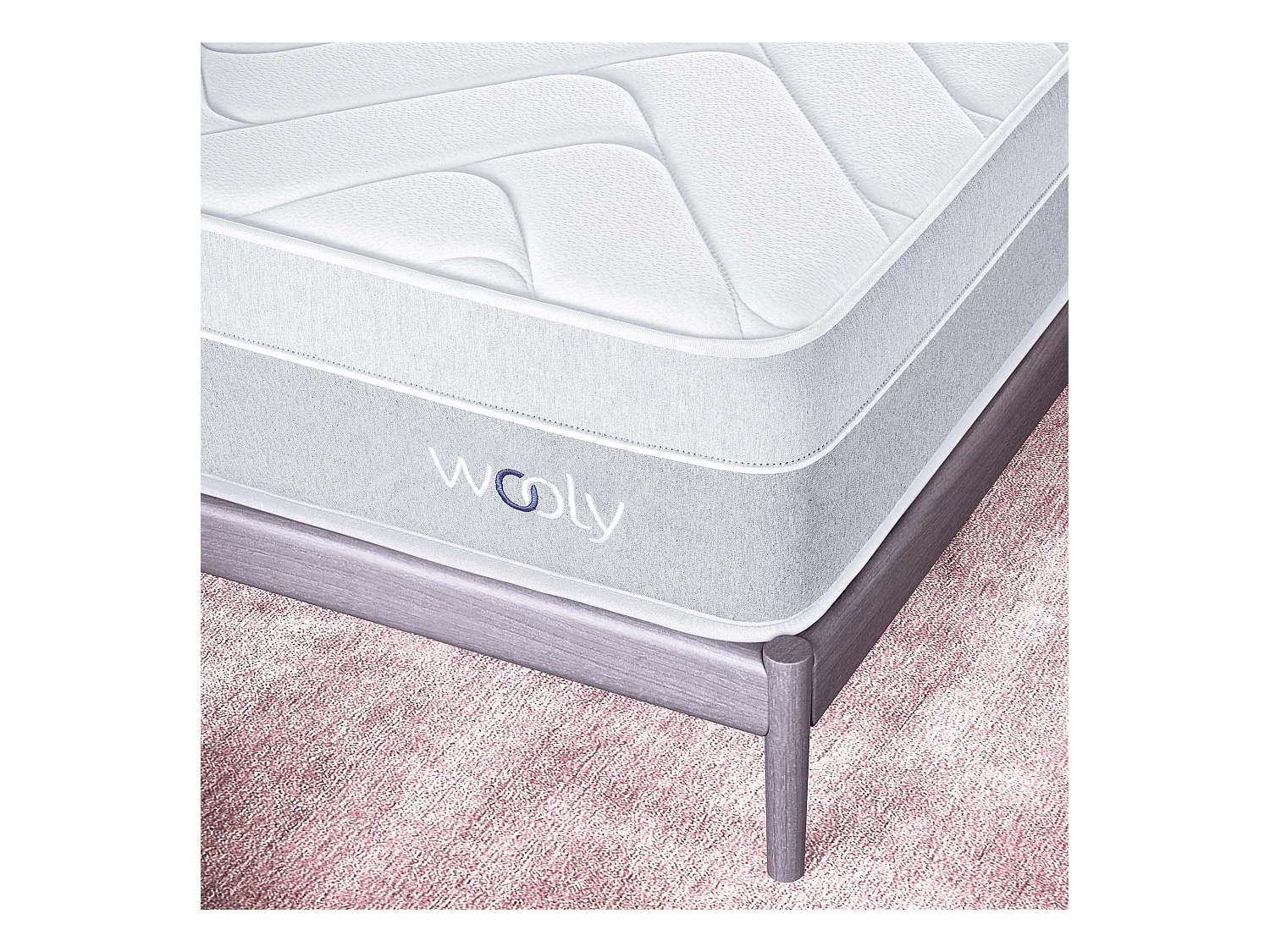 Matelas Wooly Original XL 160x200 cm -Tres Epais 30 cm - 12 Couches Confort Optimum - Mousse mémoire Carbone - Laine - Latex-HR - 7 Zones - Ferme
