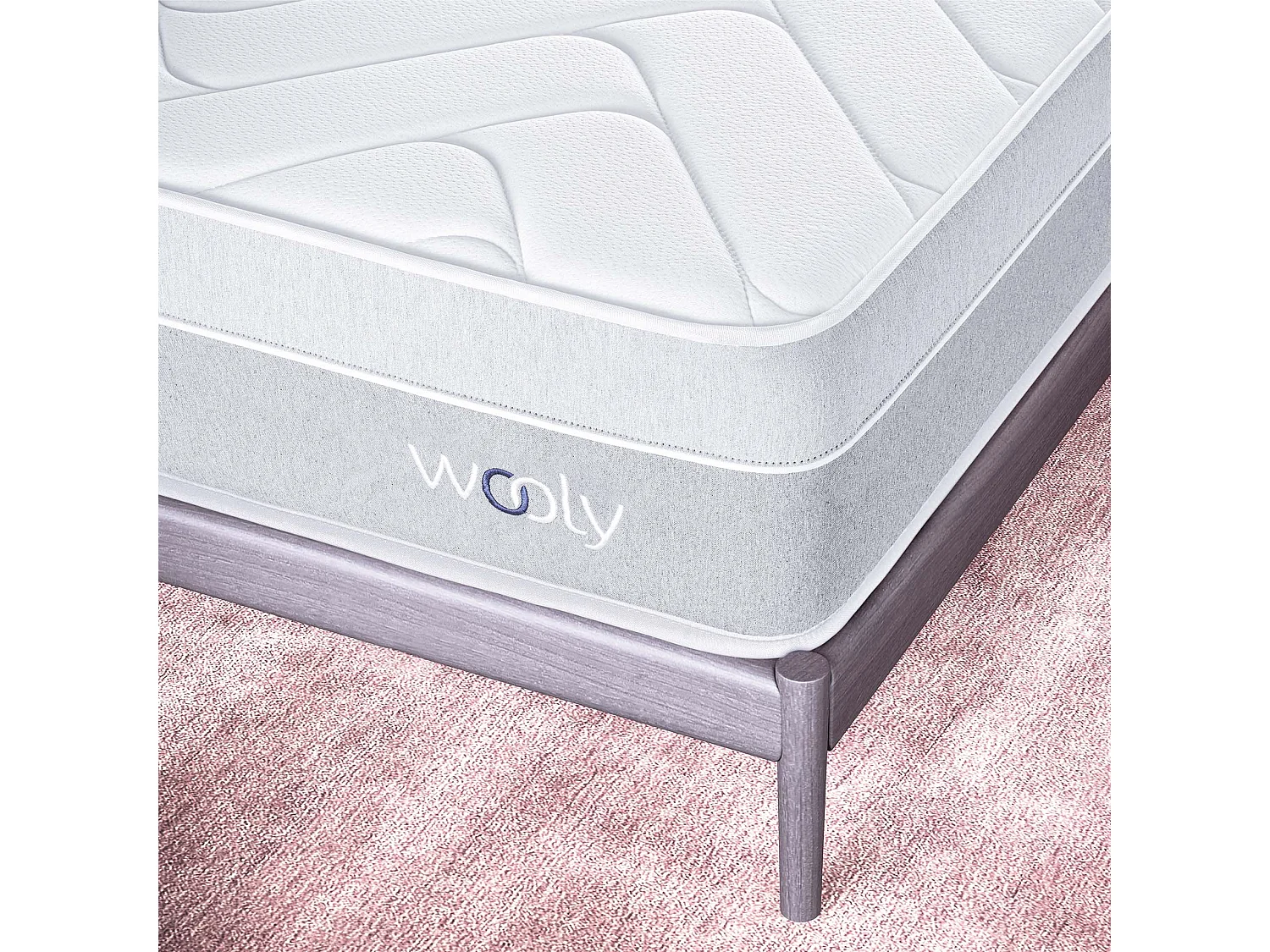 Matelas Wooly Original XL 160x200 cm -Tres Epais 30 cm - 12 Couches Confort Optimum - Mousse mémoire Carbone - Laine - Latex-HR - 7 Zones - Ferme