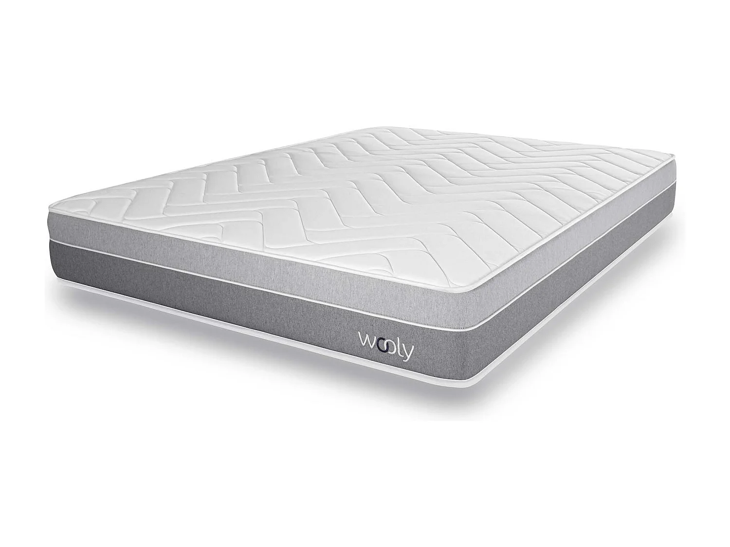 Matelas Wooly Original M 160x200 cm - 12 Couches optimisées - Mousse à mémoire Carbone - Laine - Latex-HR - Confort Ferme - Sommeil Réparateur